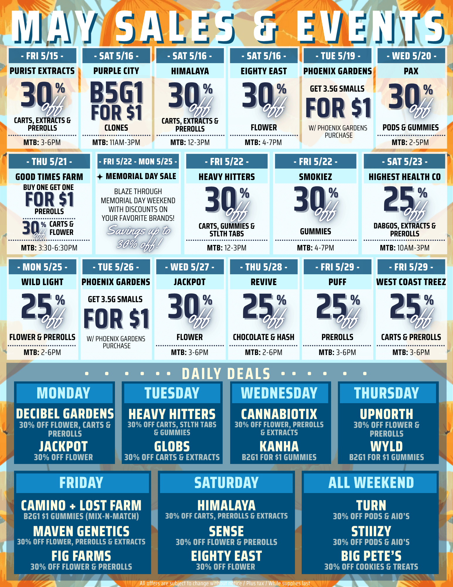 May '26 Events Calendar 22 (In-store)